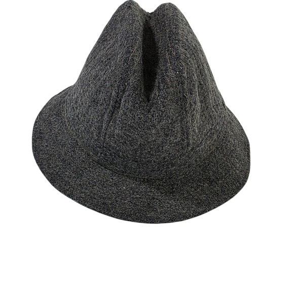 Vintage Stetson Wool Felt Cloche Fedora‎ Hat Mens Grey Size 7 1/8 Classic Style